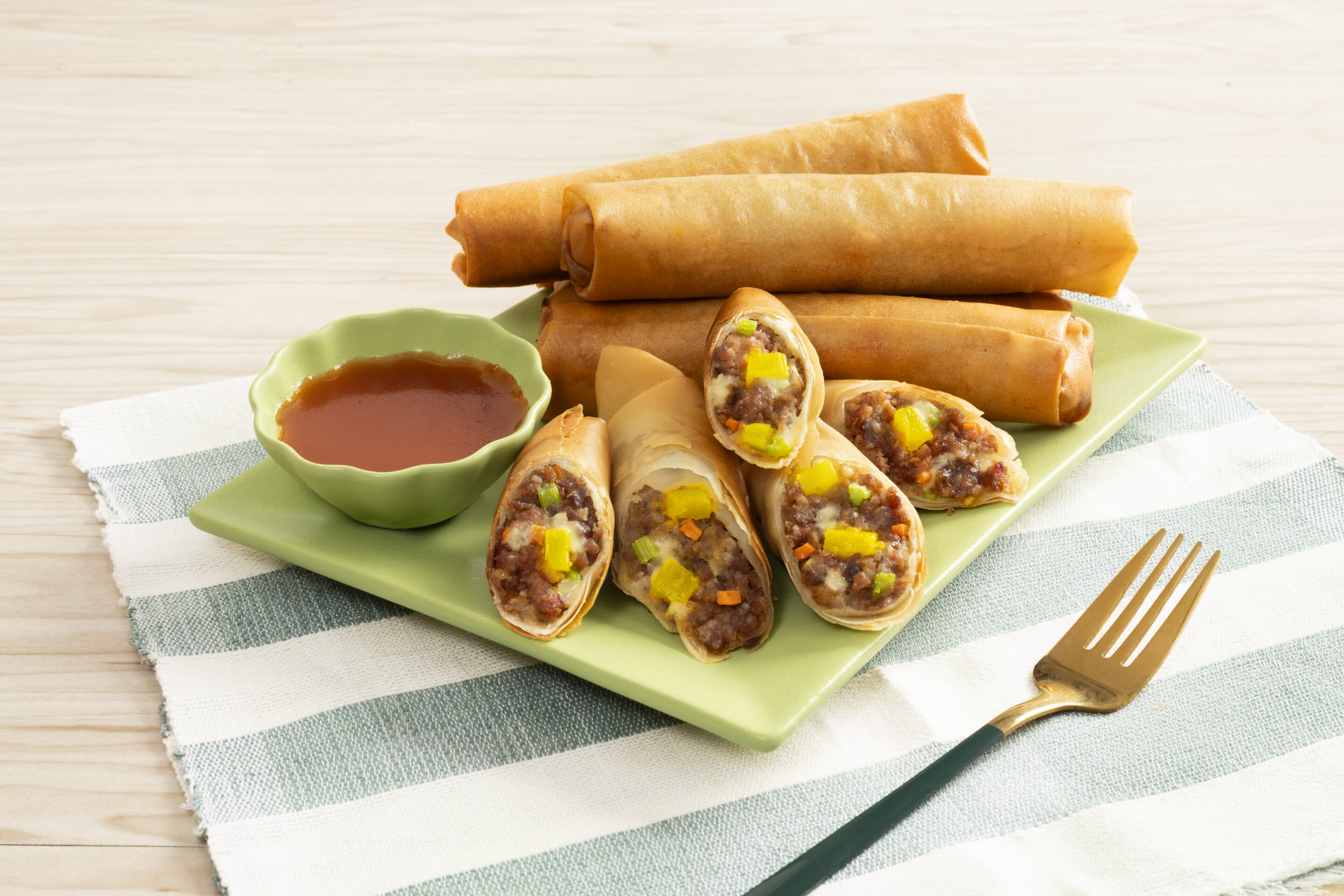 Cheesy Pineapple-Chicken Lumpiang Shanghai