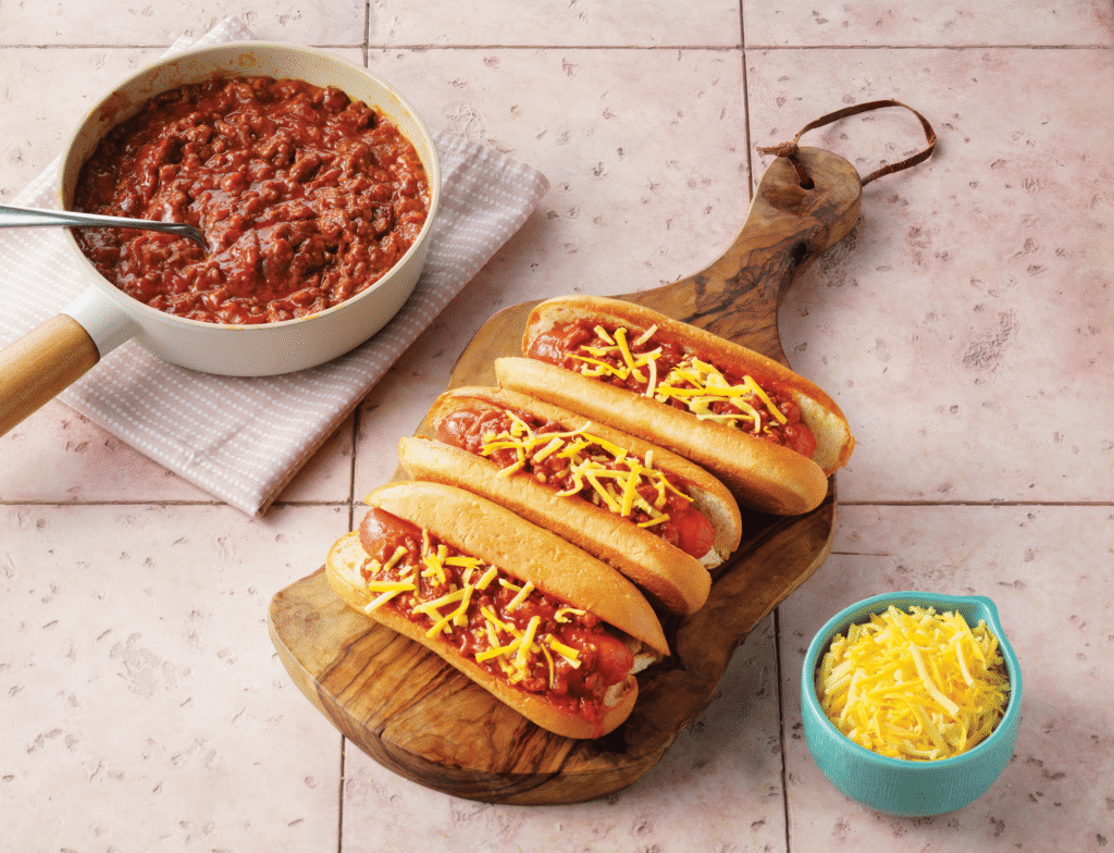 Beefy Chili Dogs
