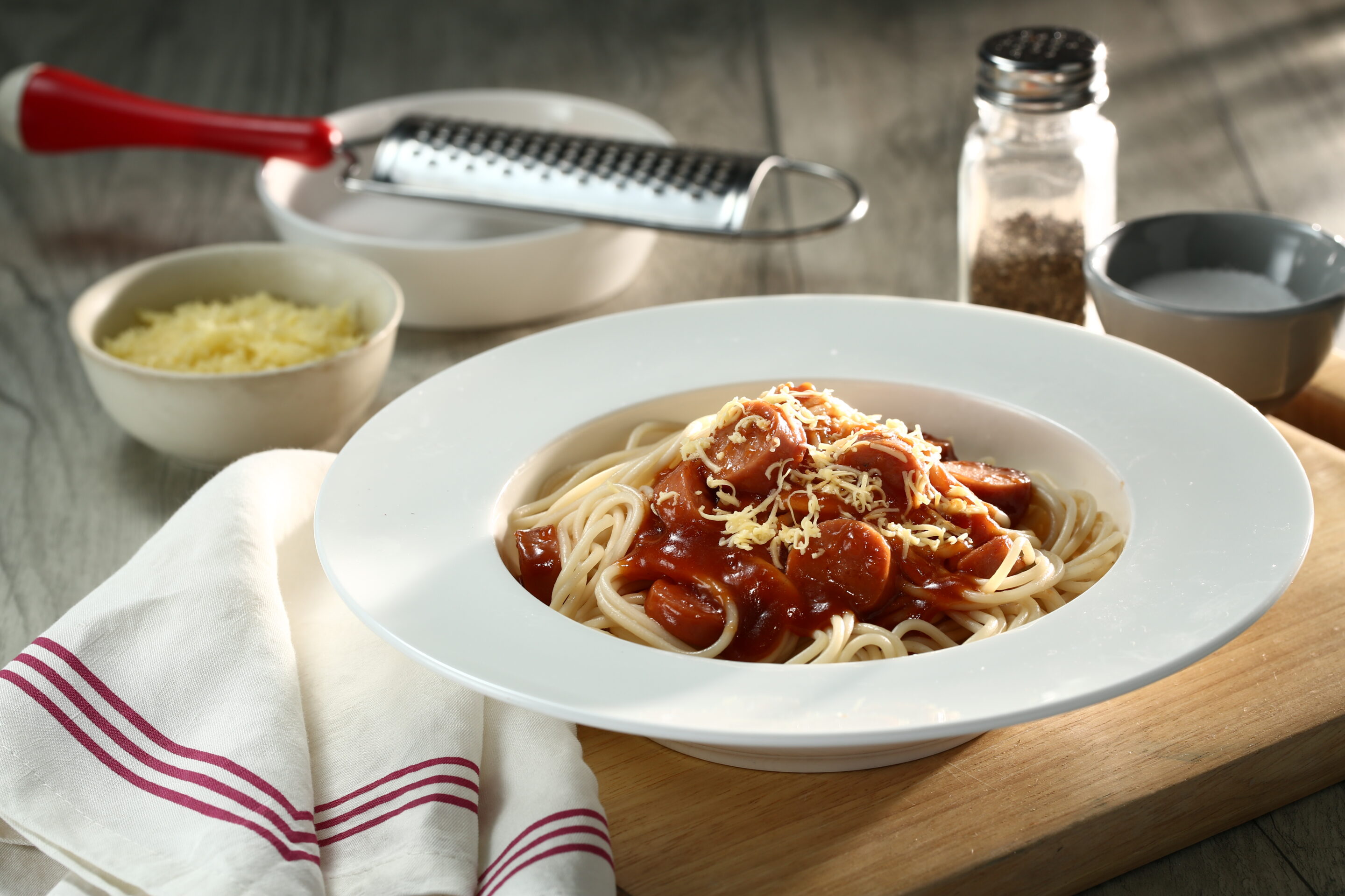 Chicken Cheesedog Spaghetti