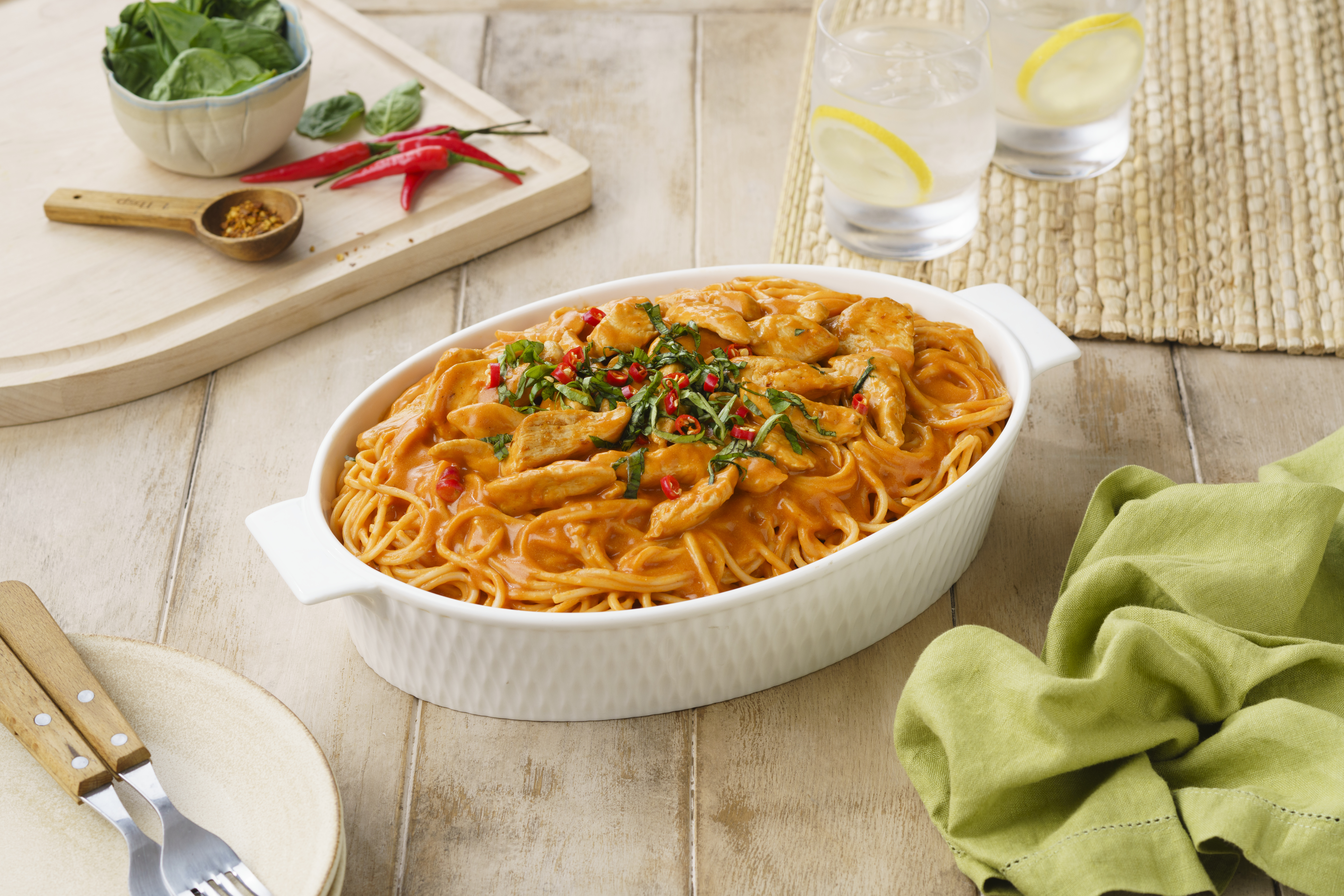 Spicy Chicken Spaghetti